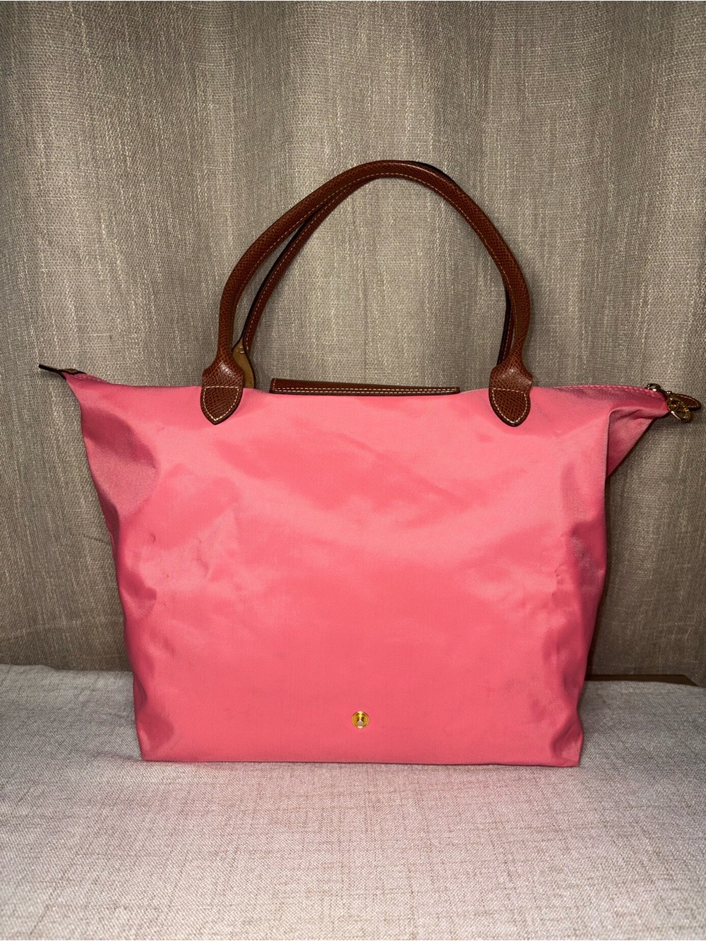 Longchamp Le Pliage Large Tote Bag - Pink / Russian Leather - Picture 2 of 11